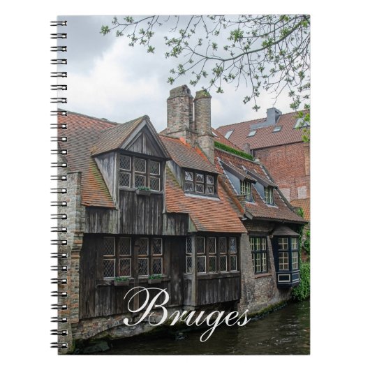 De stad Brugge in België Notitieboek (Voorkant)