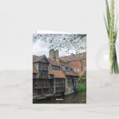 De stad Brugge in België Notitiekaartje (Achterkant)