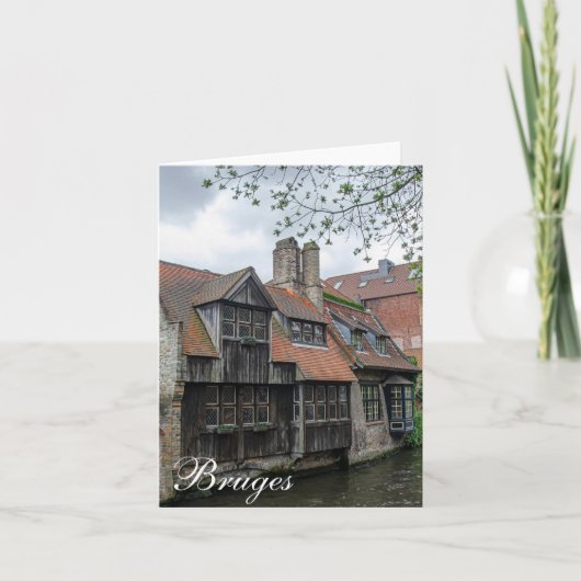 De stad Brugge in België Notitiekaartje (Voorkant)