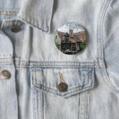 De stad Brugge in België Ronde Button 5,7 Cm (In situ)