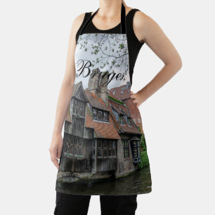 De stad Brugge in België Schort