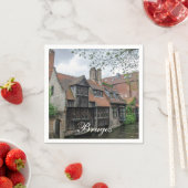 De stad Brugge in België Servet (Insitu)
