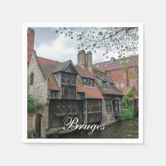 De stad Brugge in België Servet (Voorkant)