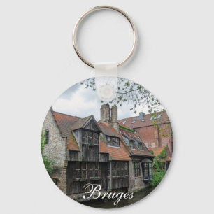 De stad Brugge in België Sleutelhanger