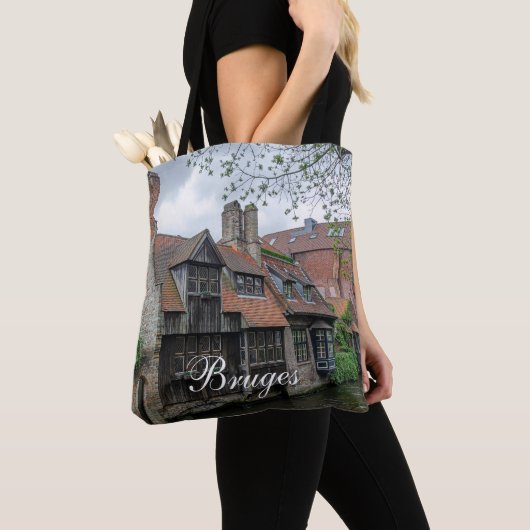 De stad Brugge in België Tote Bag (Dichtbij)
