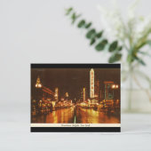 De stad Buffalo NY bij de nacht  Briefkaart (Staand voorkant)