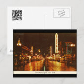 De stad Buffalo NY bij de nacht  Briefkaart (Voorkant / Achterkant)
