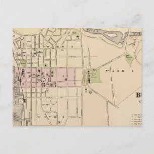 De stad Burlington in Vermont Briefkaart