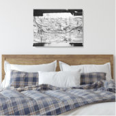 De stad Carcassonne, 1462 Canvas Afdruk (Insitu (Slaapkamer))