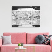 De stad Carcassonne, 1462 Canvas Afdruk (Insitu (Woonkamer))