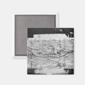 De stad Carcassonne, 1462 Magneet (Voorkant / Achterkant)