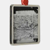 De stad Carcassonne, 1462 Metalen Ornament (Rechts)