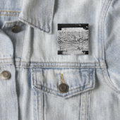 De stad Carcassonne, 1462 Vierkante Button 5,1 Cm (In situ)