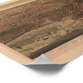 De stad Chicago 1892 Reproduction Poster (Hoek)