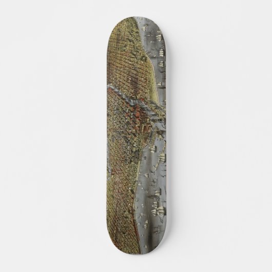 De stad Chicago Illinois uit 1874 Persoonlijk Skateboard (Voorkant)