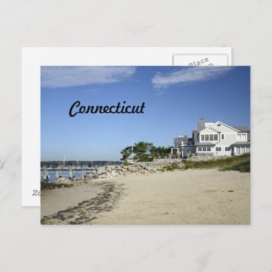 de stad Connecticut Briefkaart (Voorkant / Achterkant)