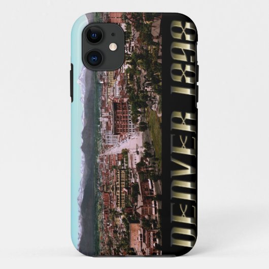 De stad Denver 1898 Case-Mate iPhone Case (Achterkant)