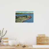 De stad die naar de baai van Young kijkt Poster (Keuken)
