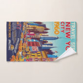 De stad die nooit slaapt | Retro Art Print Bad Handdoek (Handdoek)