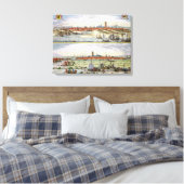 De stad Dunkirk tijdens de Spaanse bezetting, Canvas Afdruk (Insitu (Slaapkamer))