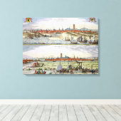 De stad Dunkirk tijdens de Spaanse bezetting, Canvas Afdruk (Insitu (Houten vloer))