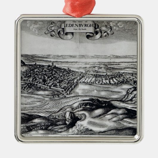 De stad Edinburgh uit het zuiden Metalen Ornament (Voorkant)