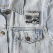 De stad Edinburgh uit het zuiden Vierkante Button 5,1 Cm (In situ)