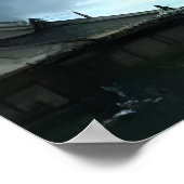 De stad en de grote waterval | AI Art Poster (Hoek)