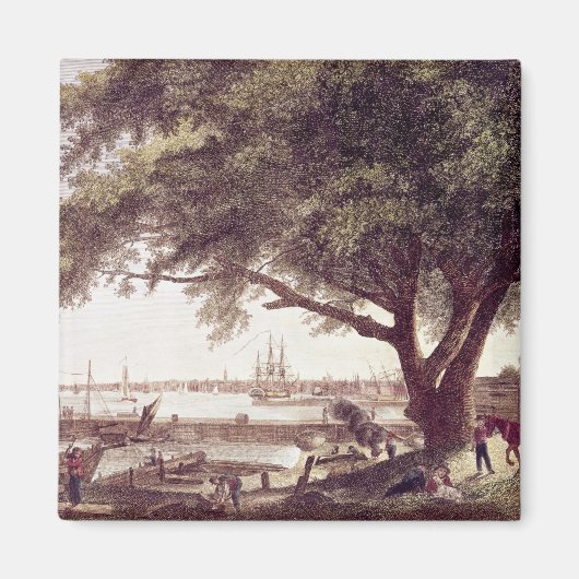 De stad en de haven van Philadelphia, van Magneet (Voorkant)