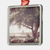 De stad en de haven van Philadelphia, van Metalen Ornament (Links)