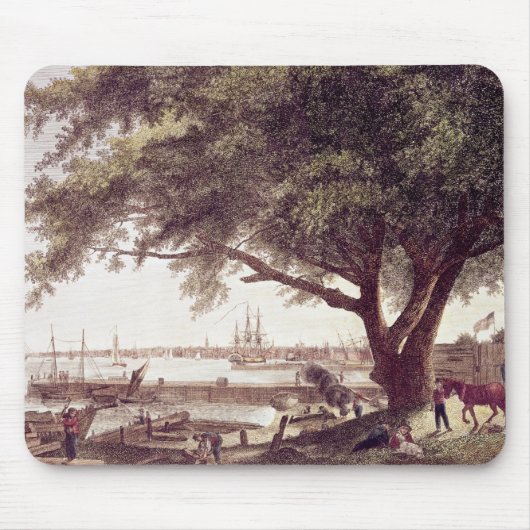 De stad en de haven van Philadelphia, van Muismat (Voorkant)
