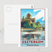 De stad Esztergom op de Donau, Hongarije,  Briefkaart (Voorkant / Achterkant)
