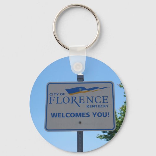 De stad Florence verwelkomt u! Trefring Sleutelhanger (Voorkant)