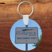 De stad Florence verwelkomt u! Trefring Sleutelhanger (Voorkant)
