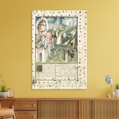 De stad God, de stad Caen en de stad Canvas Afdruk (Insitu (Woonkamer))