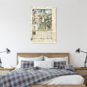 De stad God, de stad Caen en de stad Canvas Afdruk (Insitu (Slaapkamer))