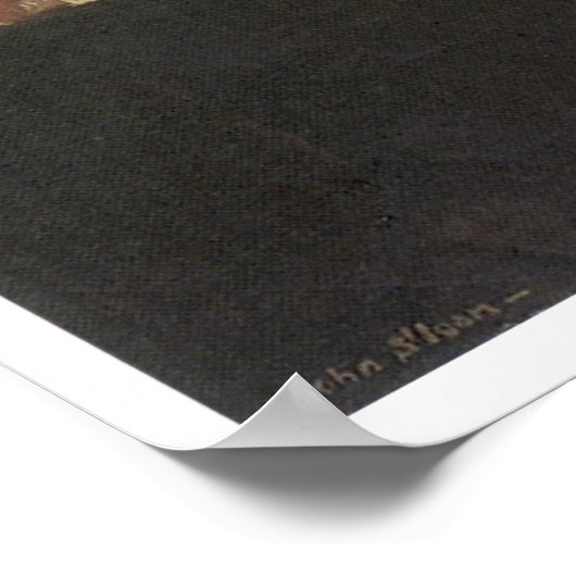 De stad Greenwich Village, John Sloan Poster (Hoek)