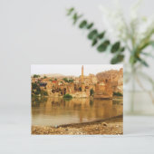 De stad Hasankeyf, Turks FOTO Briefkaart (Staand voorkant)
