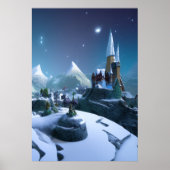 De stad in de berg | AI Art Poster (Voorkant)