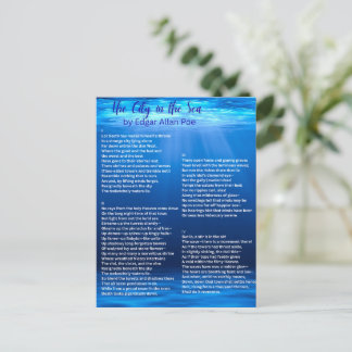 De stad in de zee gedicht ansichtkaart--Edgar Alla Briefkaart