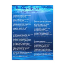De stad in de zee gedicht ansichtkaart--Edgar Alla