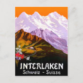 De stad Interlaken in het Zwitserse gebergte Briefkaart (Voorkant)