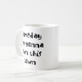 de stad is op een dag eigenaar koffiemok (Voorkant links)