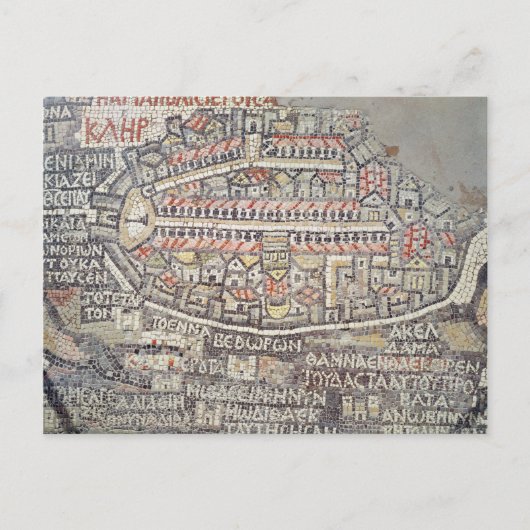 De stad Jeruzalem en het omliggende gebied Briefkaart (Voorkant)