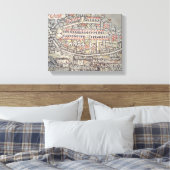 De stad Jeruzalem en het omliggende gebied Canvas Afdruk (Insitu (Slaapkamer))