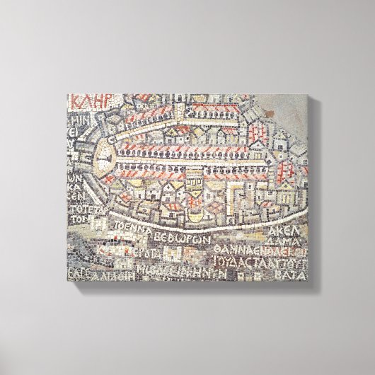 De stad Jeruzalem en het omliggende gebied Canvas Afdruk (Voorkant)