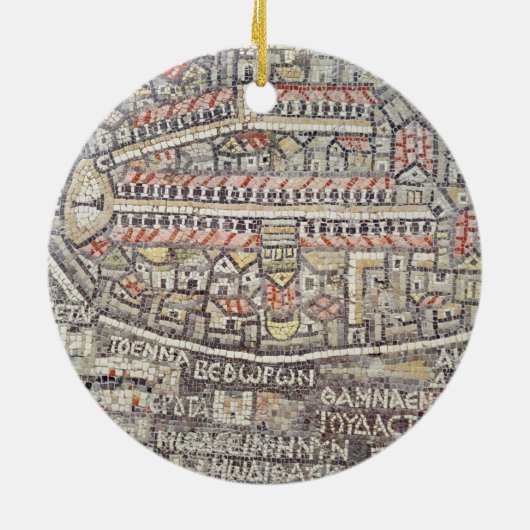 De stad Jeruzalem en het omliggende gebied Keramisch Ornament (Achterkant)