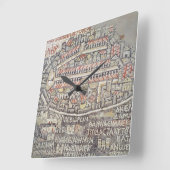 De stad Jeruzalem en het omliggende gebied Vierkante Klok (Hoek)