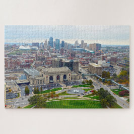 De stad Kansas City van de Liberty Memorial Tower Legpuzzel