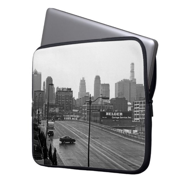De stad Kansas Laptop Sleeve (Voorkant Links)
